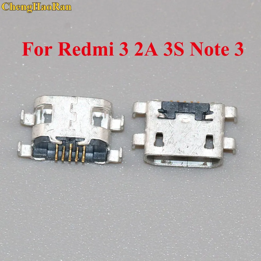 Redmi 2A 3 3S NOTE 3 ChengHaoRan 50 шт потребительских упаковок для микро USB для Xiaomi Redmi Note 1 2 3 4 4A 4X5 6 6A 5A 5pro 5 PLUS S2 2A разъем jack Разъем зарядный порт - Цвет: Redmi 2A 3 3S NOTE 3