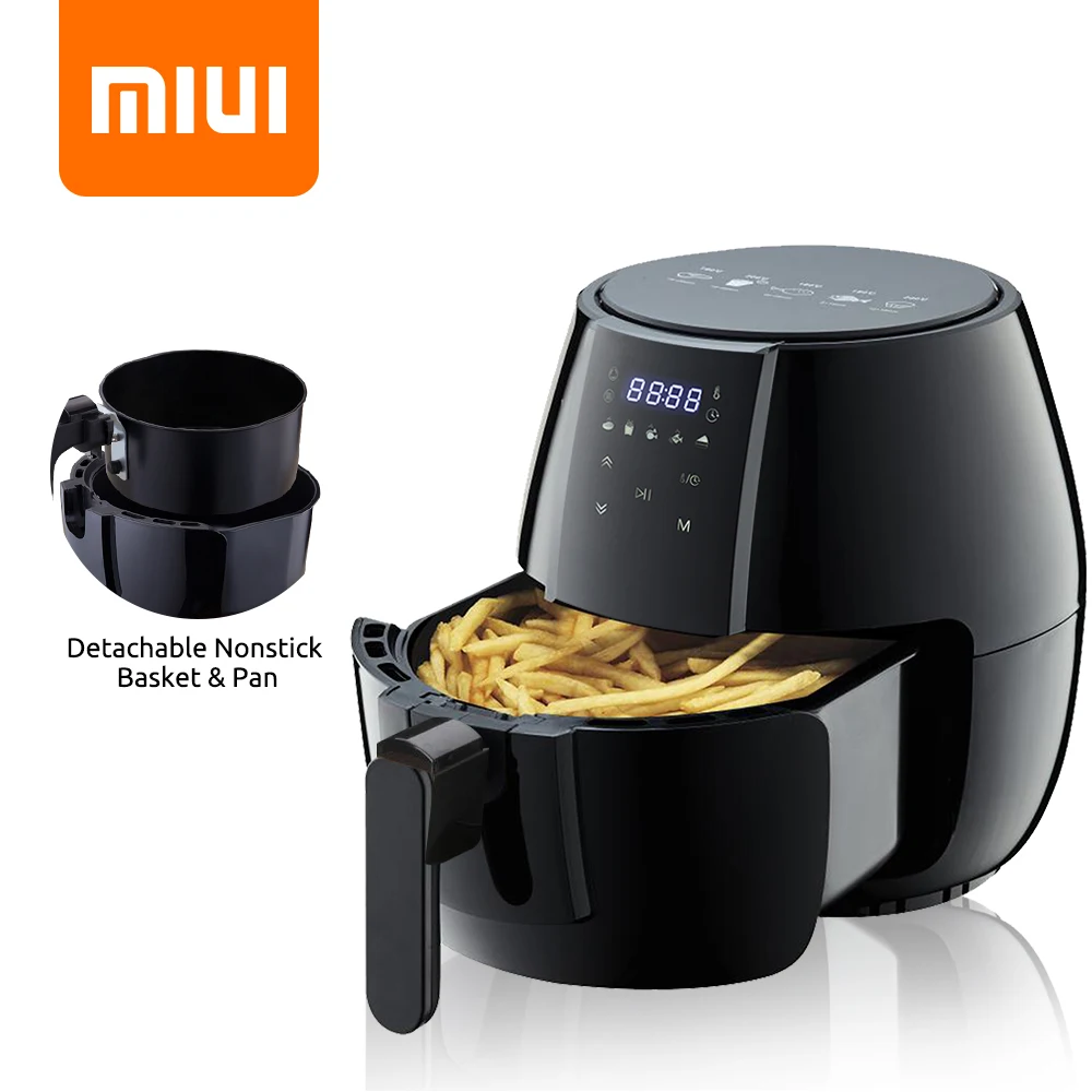 MIUI 3.8L Electric Air Fryer Oil-Free 360° Baking Technology Home Deep fryer Oven French Fries Toaster LED Touch Screen