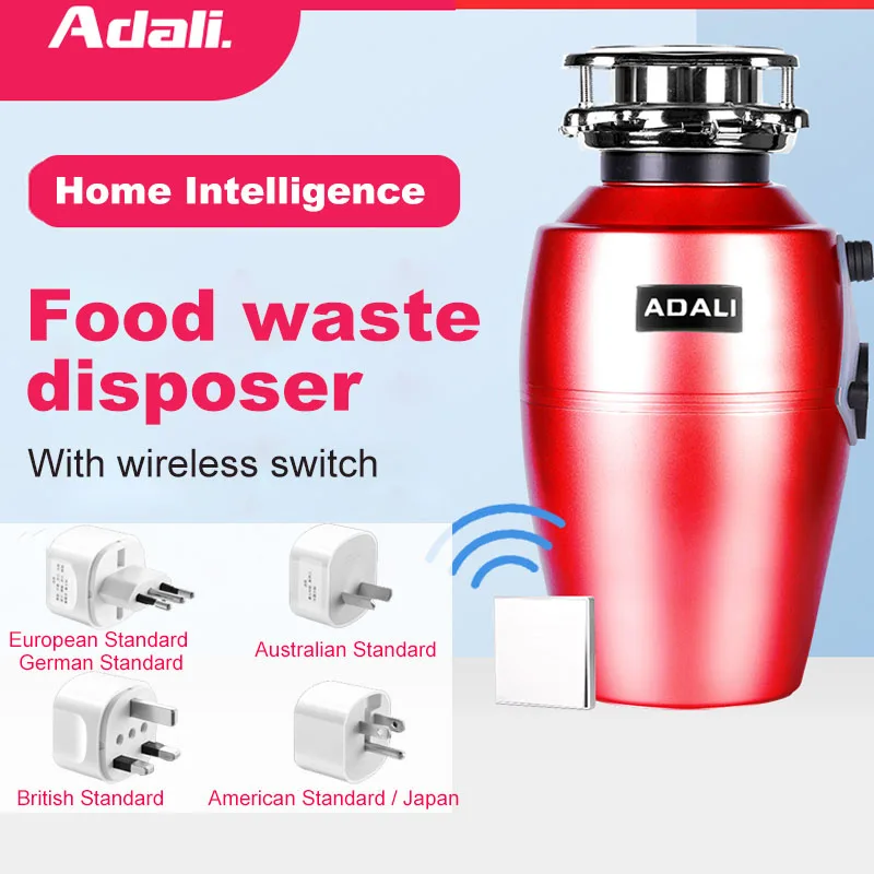 ADALI Food Waste Disposer Wireless Switch 560W High Horsepower Copper Motor Residue Garbage Processor Grinder kitchen appliances