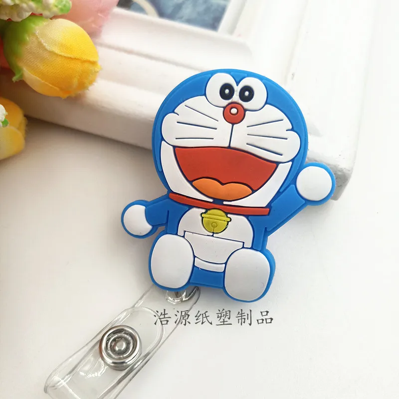 Rilakkuma Doraemon Тоторо Чоппер Доктор Медсестры ремень унисекс легко тянет Пряжка Клип держатель удостоверения личности Косплей бутафорские аксессуары подарок