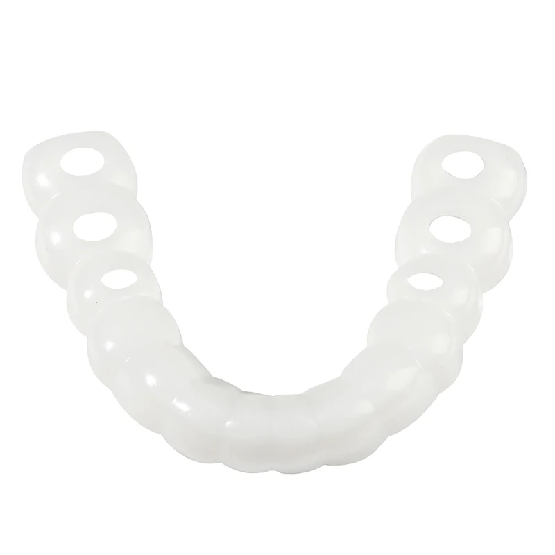 Instant Teeth Veneers Top & Bottom Fake Teeth Cosmetic Veneers Instant Comfort Fit Whitening Flex Denture Cover For  Oral Beauty
