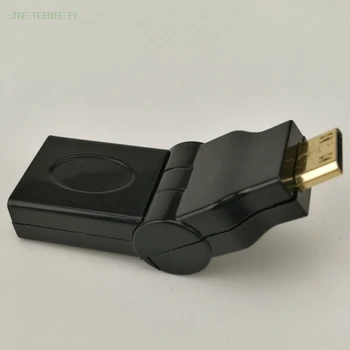 

100pcs/lot HDMI Cable Adapter Connector 180 Degree Mini HDMI Male Type C To HDMI A Female Connector for 1080i 720p