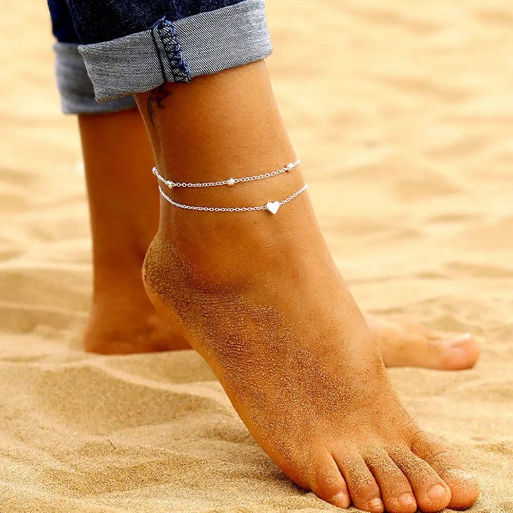 Anklet Pendant Beaded Foot Jewelry Summer Beach Ankle Bracelet Leg Chain For Women