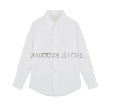 Boys White Shirts for Kids Clothes Solid Cotton Formal Shirt for boys Teenagers School Performance Uniform 4-16 Years Old kids shirts