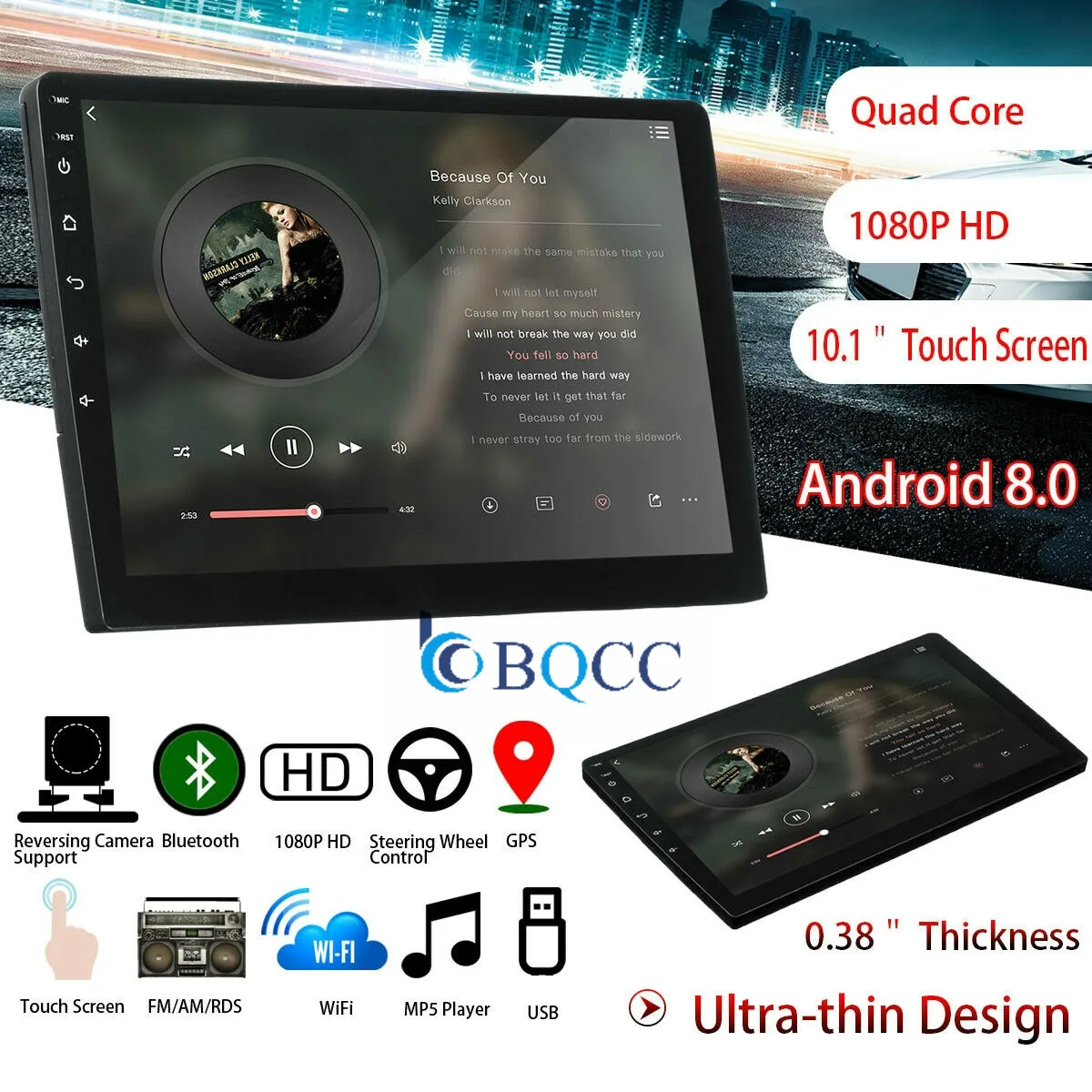 Авторадио 10 1 &quotAndroid 8 2DIN автомобильное стерео четырехъядерное Сенсорное радио Wi