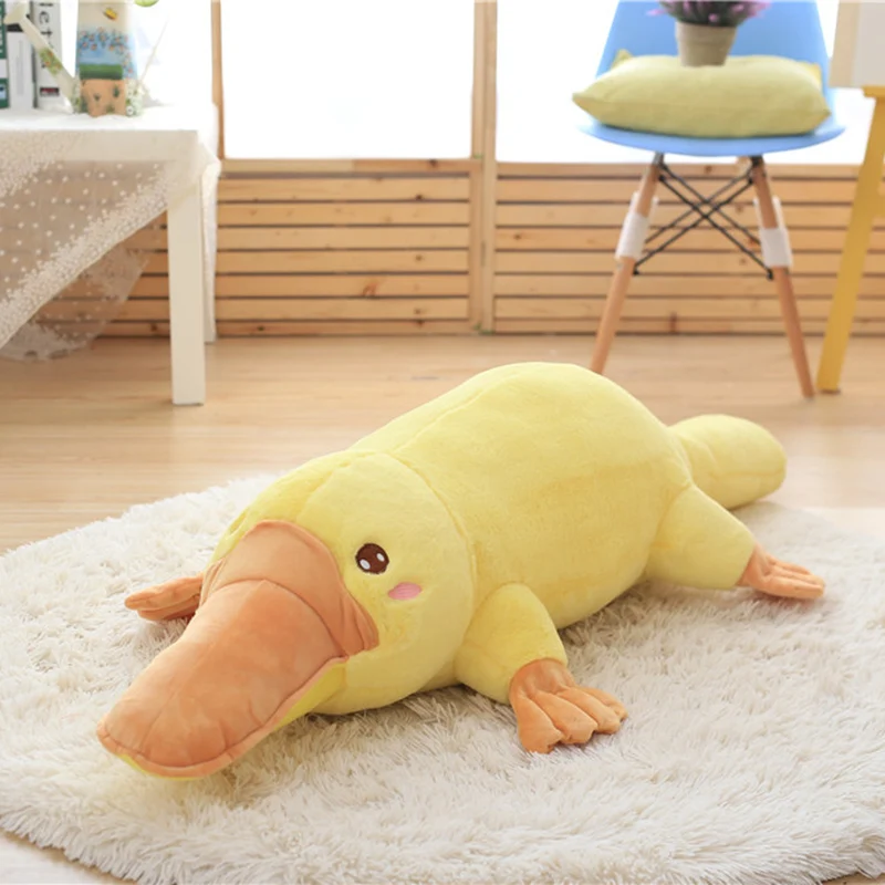 Duckmole Утконос Лежащая плюшевая игрушка желтый мягкая подушка в виде животного, детская одежда для сна кукла-компаньон 50/60/80/100/120 см