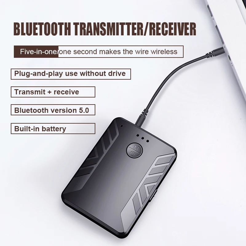Bluetooth Receiver Transmitter Pair 2 Headphones For TV PC Car Audio Stereo Music with Mic Wireless Adapter RCA 3 5mm Aux Jack