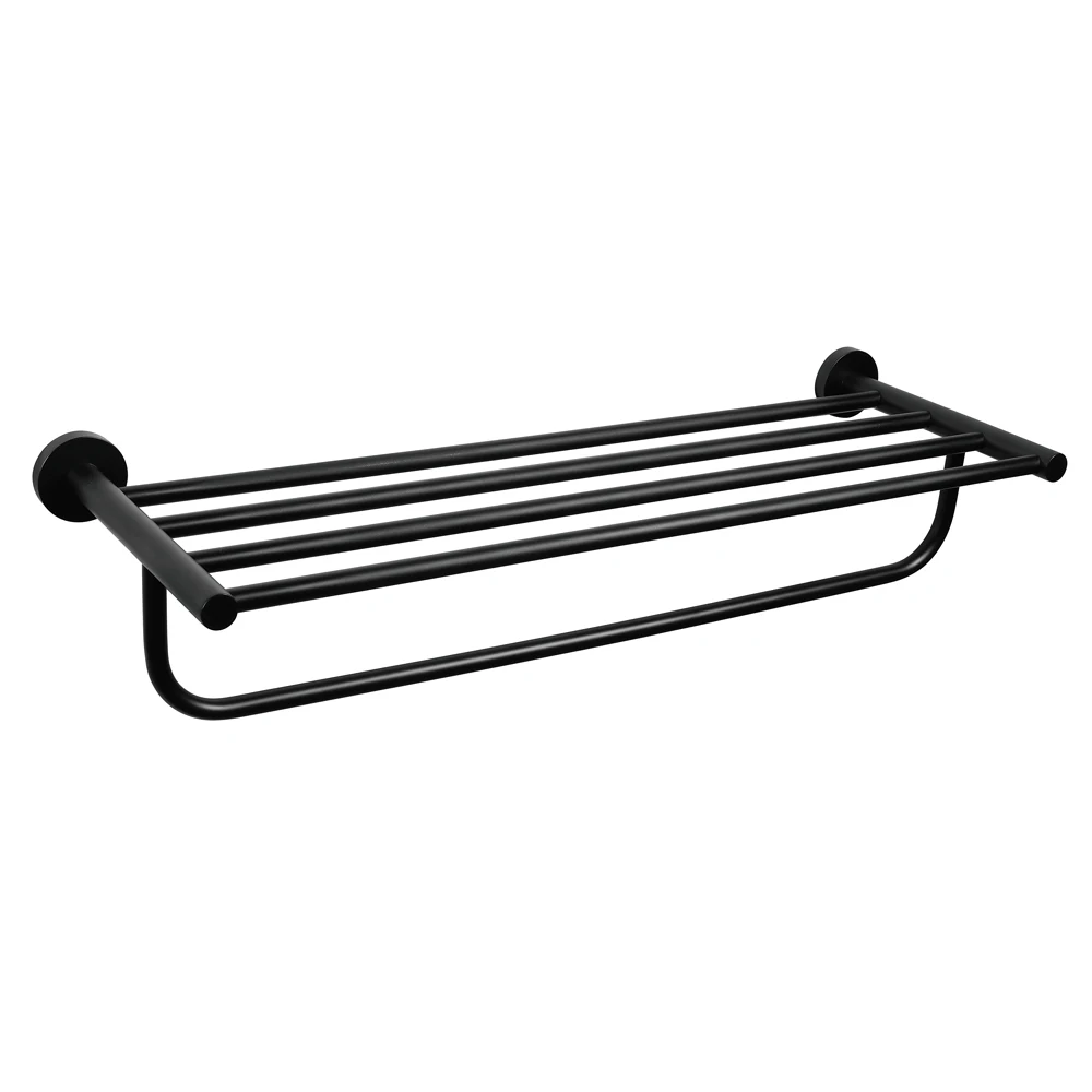 Bath towel rack Черный держатель для полотенец, набор аксессуаров для ванной комнаты, настенный держатель для туалетной бумаги, держатель для туалетной полки - Цвет: Bath towel rack