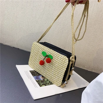 

2019 new Korean fashion straw box shoulder bag wild Messenger bag