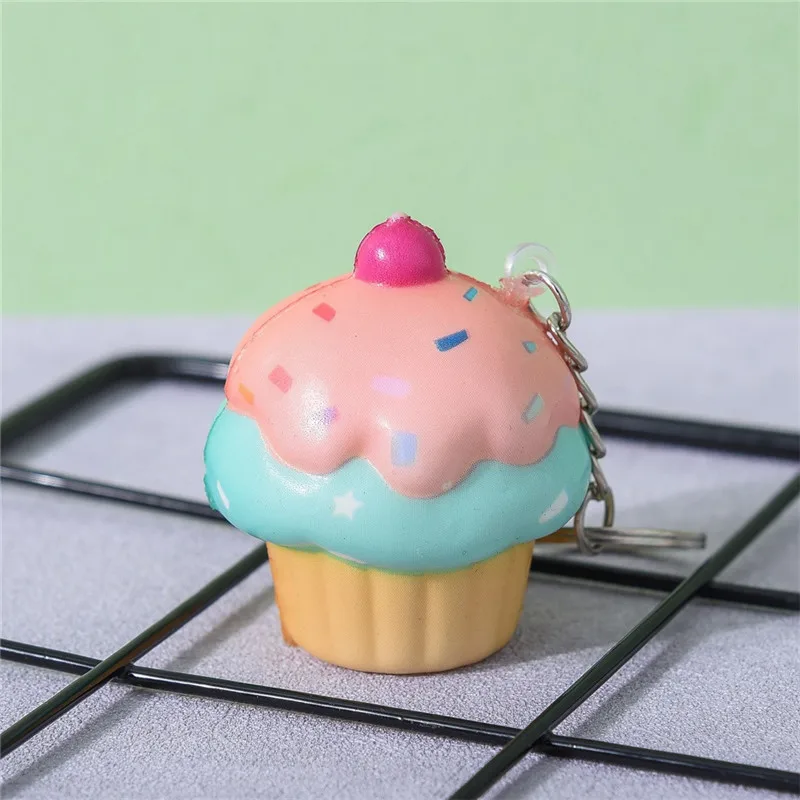 Kawaii очаровательны мороженое торт ароматический крем медленно брелок снятие стресса игрушка