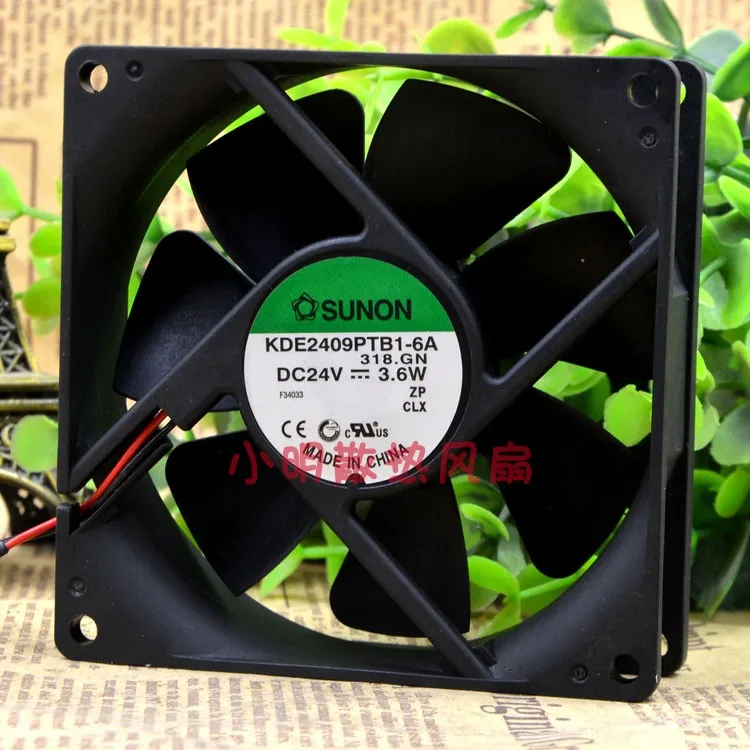 SUNON KDE2409PTB1-6 90 мм 9225 DC 24 В 3,6 Вт 2wrie cpu кулер радиатор осевой вентилятор охлаждения 9025 90x90x25 мм