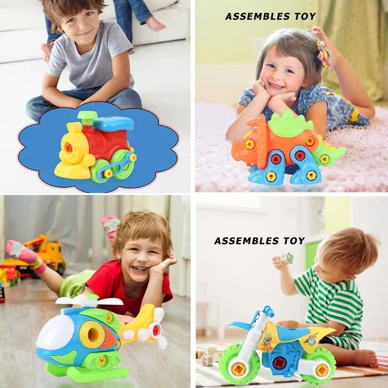 ABS пластик DIY Ручная разборка игрушка Упражнение практическая способность цвет познание собранная модель детские развивающие игрушки