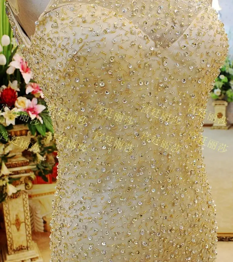 vestidos, роскошное, Кристальное, официальное, для невесты, сексуальное, для свадьбы, расшитое бисером, с золотыми блестками, платье, вечерние платья, платья для выпускного вечера