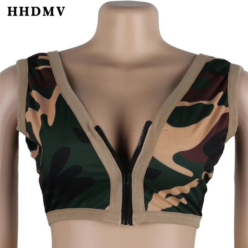 HHDMV Мода с v-образным вырезом две детали с принтом наборы Bodycon бинты летние наряды без рукавов сексуальные ночной клуб из двух частей TY7052