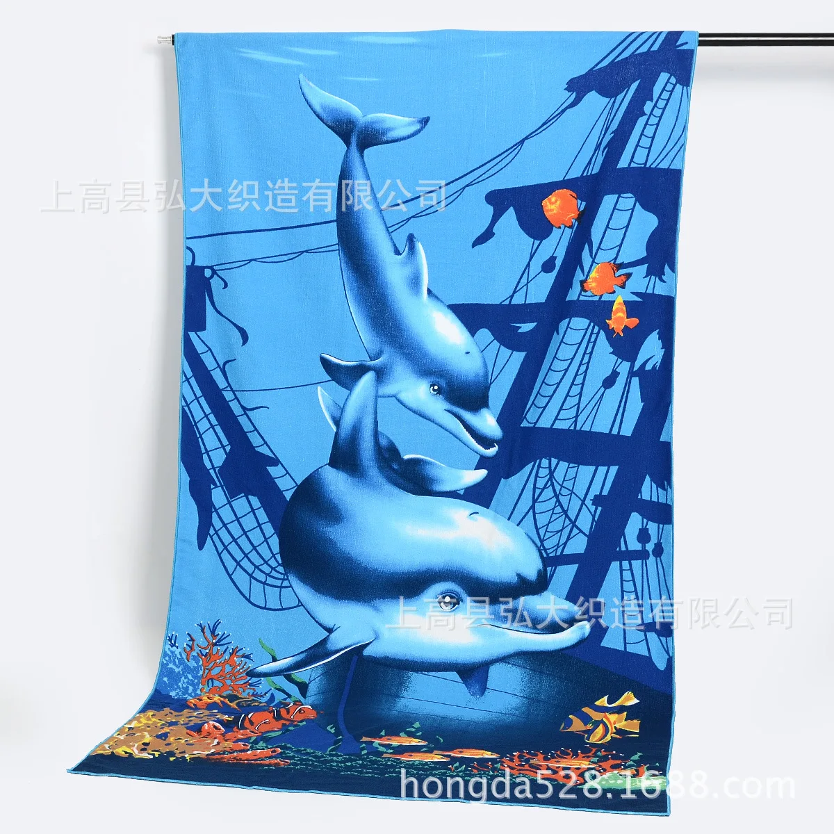 

Yiwu Microfiber Bath Towel Activity Printed Dolphin Reef Series Beach Towel