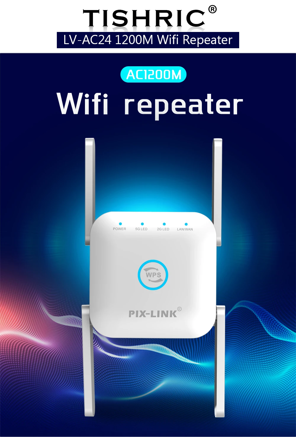 mesh wifi router 5G Wifi Repeater Bộ Mở Rộng Sóng Wifi 1200Mbps Gigabit Router Wifi Khuếch Đại Tín Hiệu Tăng Áp Tiếp Sóng Không Dây Băng Tần Kép Router 5 ghz signal internet booster