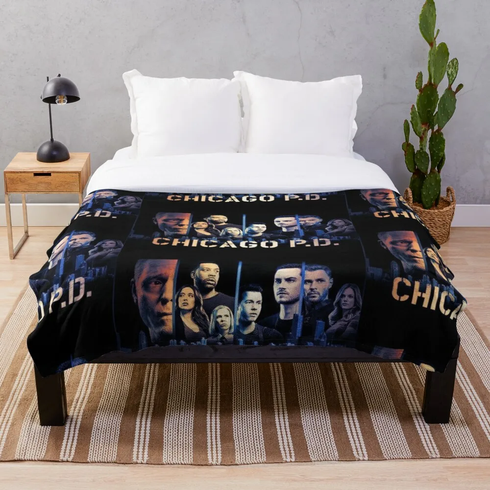 

Chicago PD Throw Blanket Soft Sherpa Blanket Bed Sheet Single Knee Blanket Office Nap Blanket