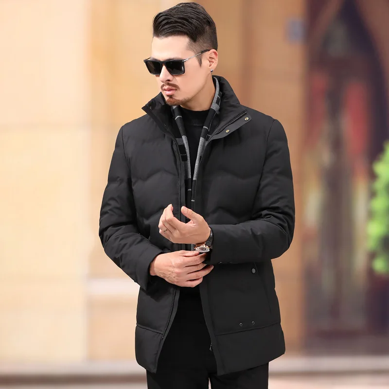 

Big Size Middle-aged And Elderly Down Jacket Male Medium Length Money Plus Fat plus Fat Man Dad Pack Thicken Down Coat 40