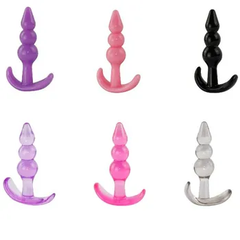 Five Anal Beads Jelly Anal Plug Butt Plug G-spot Prostate Massager Silicone Adult Sex Toys For Woman Men Gay Erotic Products 6