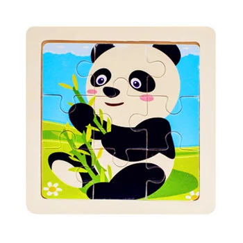 

Kids Toy Wood Puzzle Wooden 3D Puzzle Mini Size11CM Jigsaw for Children Baby Cartoon Animal/Traffic Puzzles Educational Toy