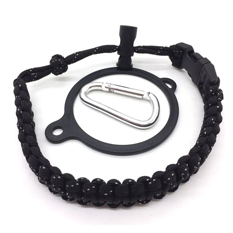 С кольцом Paracord ручка ремешок Плетеный походные аксессуары для путешествий подстаканник подходит для широкого рта бутылка для воды 7 ядер для гидрофляги