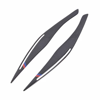 

Decal Headlight Eyebrows Replacement Car Auto Carbon Fiber Sticker Set
