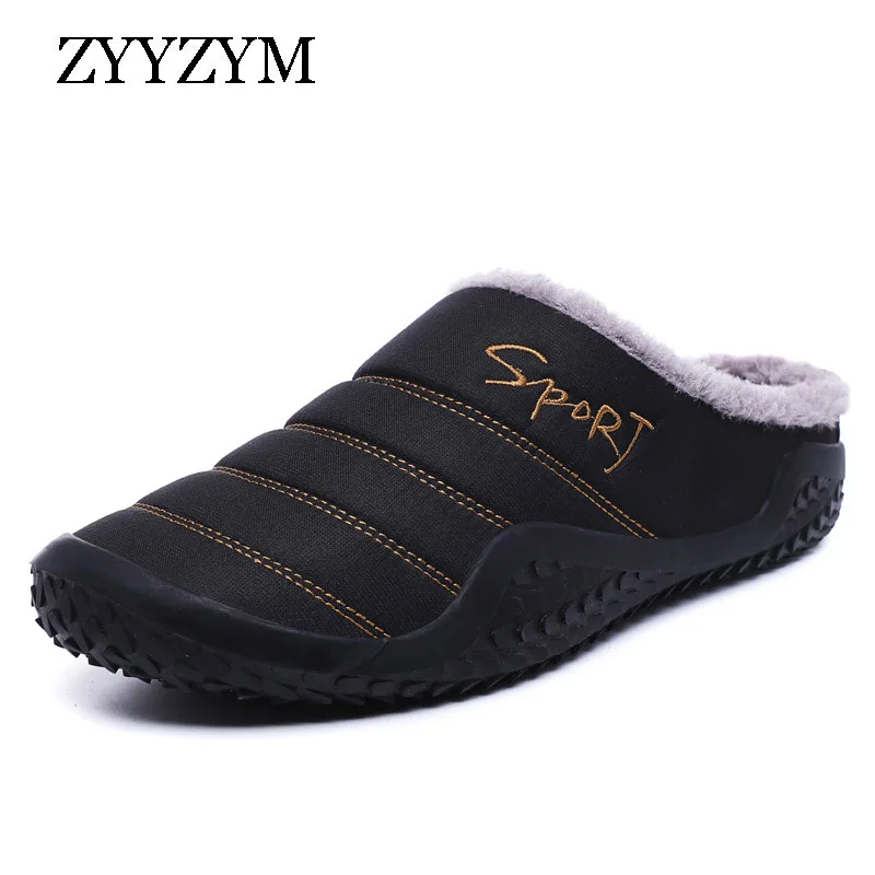 ZYYZYM/мужские тапочки зимние плюшевые теплые новые модные легкие домашние хлопковые тапочки большой размер,обувь мужская