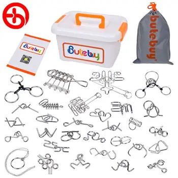 

20/30 pcs Materials Metal Montessori Puzzle Wire IQ Mind Brain Teaser Puzzles for Children Adults Anti-Stress Reliever Toys