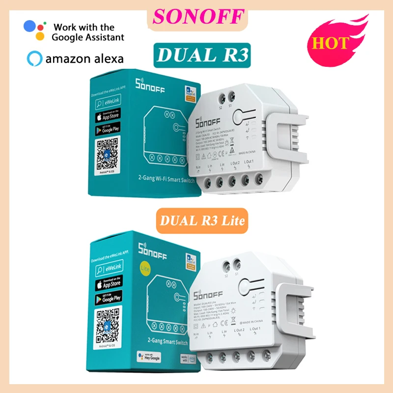 Релейный модуль SONOFF DUAL R3 / Lite минипереключатель сделай сам с Wi-Fi измеритель