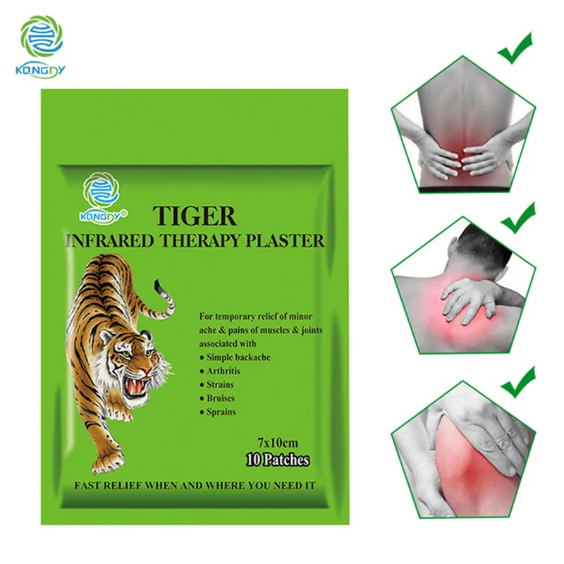 KONGDY Neck Pain Relief Patch 20 Pieces=2 Bags Hot Capsicum Plaster 7*10 CM Medical Joint Arthritic Leg Pain Relieving Plaster