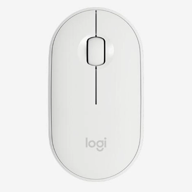 Белый Беспроводная Bluetooth мышь logitech Pebble 1000 dpi, бесшумная Высокоточная оптическая Трекинговая мышь для домашнего офиса, мышь двойного использования - Цвет: Белый