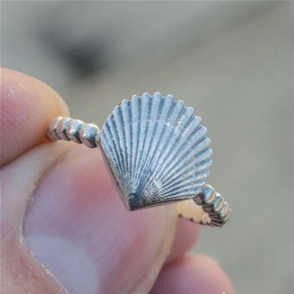 

2019 Hot Sale Vintage Trendy Rock Punk Hip Hop Shell Silver Ring Personality Designer Rings for Women Men Jewelry Accessories