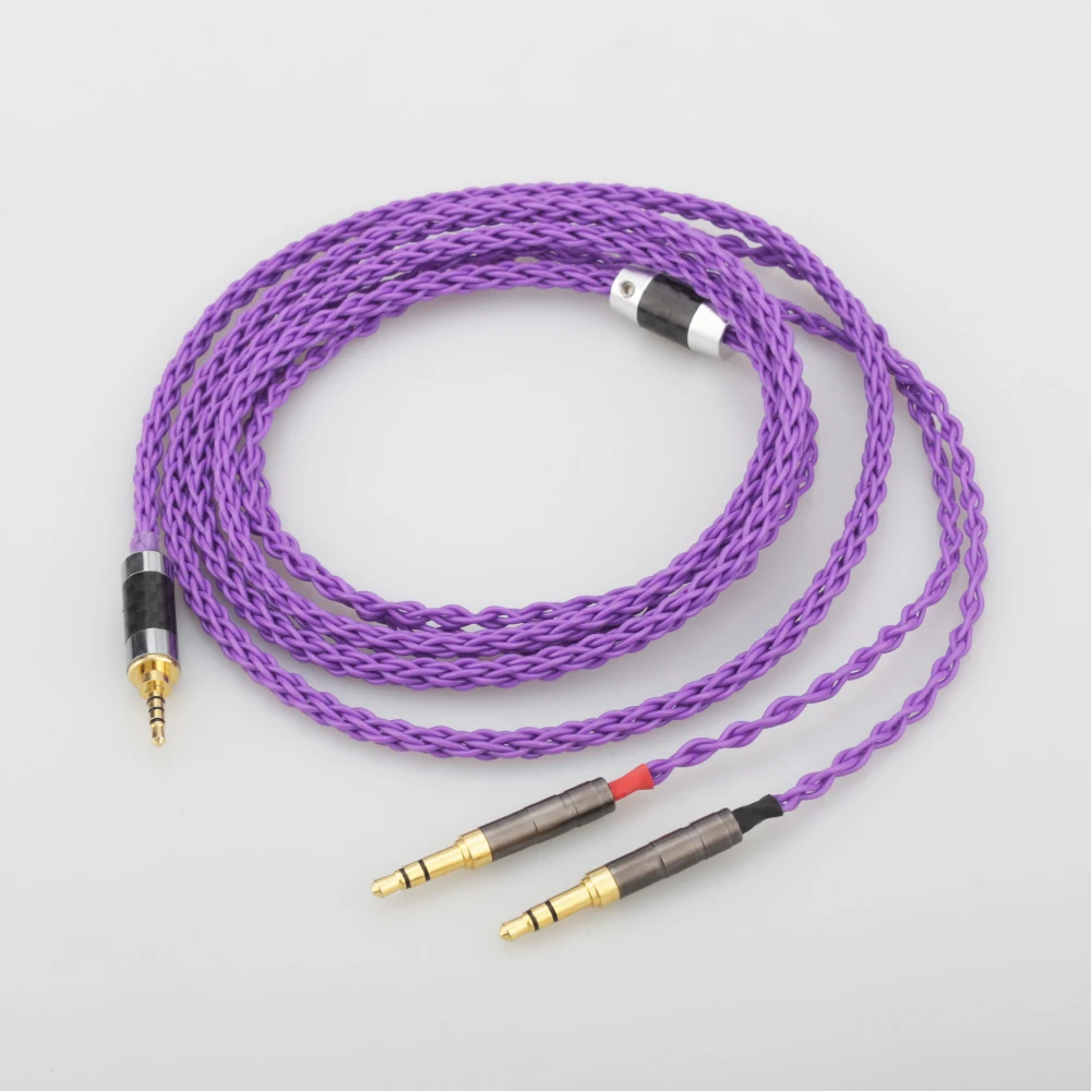 Audiocrast HIFI 8 Cores Silver Plated Headphone Upgrade Cables for Sundara Aventho focal elegia t1 t5p D7200 D600 D7100MDR Z7