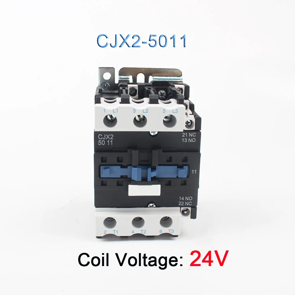 Двигатель реле стартера CJX2-40/50/65/8011 контактор переменного тока 12A Напряжение LC1-D 24V 220V 380V 12V LC1 контактор переменного тока 50/60HZ - Цвет: CJX2-5011 24V