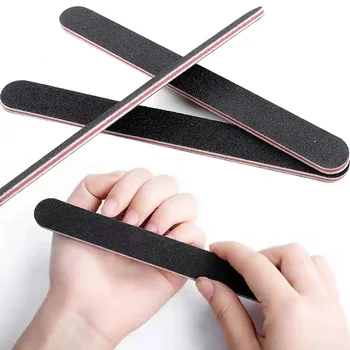 

10pcs Nail File Professional Manicure Tool Home Salon Sandpaper Pedicure Emery Board Portable Fingernail Buffering Double Sided