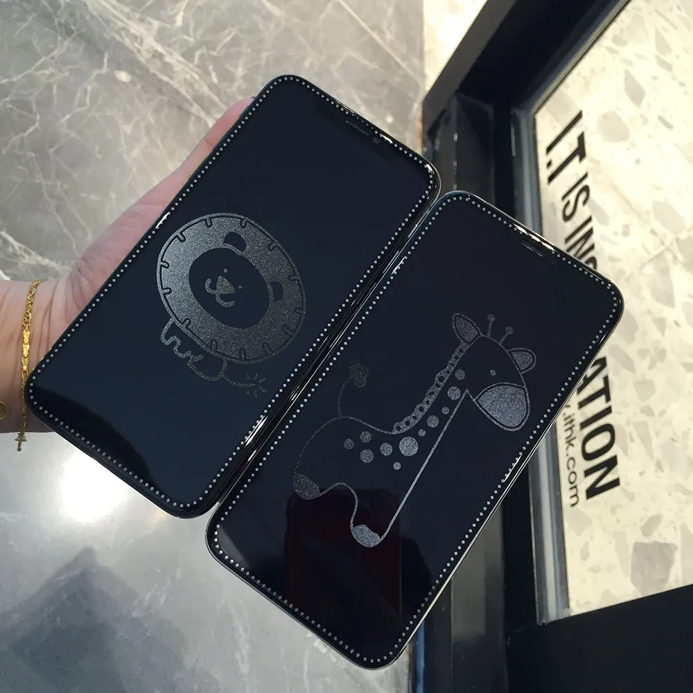 Закаленное стекло защитная пленка с невидимым рисунком для iPhone 6 6s 7 8 Plus X XR XS 11 Pro