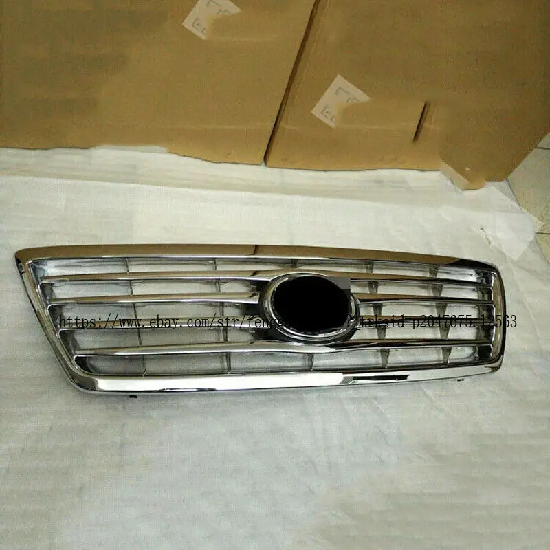Для Lexus LX470 2003-2007 хромированная Автомобильная решетка, крышка переднего бампера, Центральная установка, Автомобильные модификации, автомобильные аксессуары