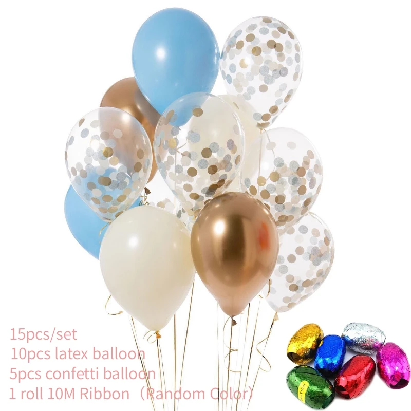 15pcs CF Set 4 STARLZMU 15 шт конфетти воздушные шары Единорог вечерние фольга гелиевые фигурки воздушные шары День рождения украшения Детские балоны - Цвет: 15pcs CF Set 4