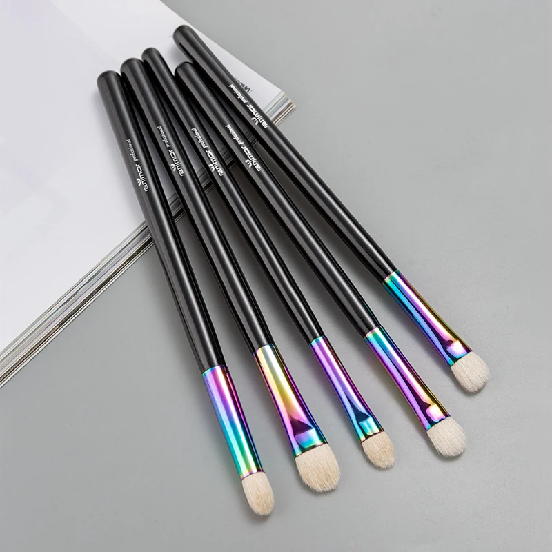 

Anmor 5Pcs Goat Hair Eyeshadow Blending Make Up Brush Set Professional Wooden Makeup Brushes Kit Perfect For Eye Makeup