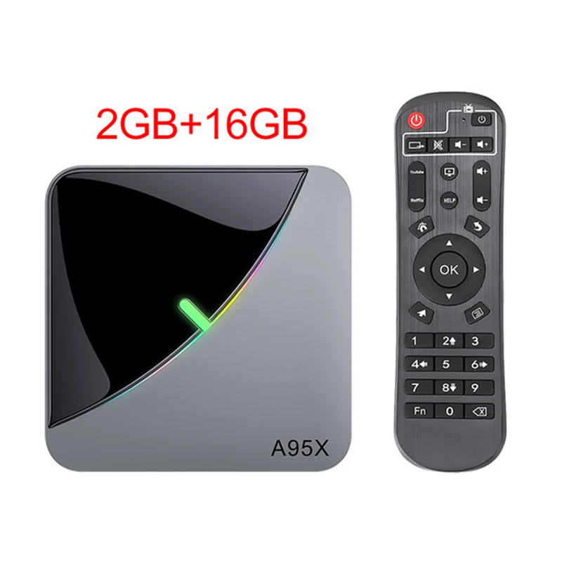 2GB 16GB A95X F3 Air 8K RGB светильник ТВ приставка Android 9,0 Amlogic S905X3 4GB 64GB Wifi 4K 75fps Netflix Youtube приставка Android tv медиаплеер X3 - Цвет: 2GB 16GB
