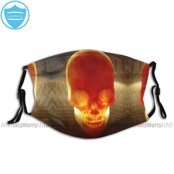 

Resin Skull Mouth Face Mask Skull Fire Facial Mask Polyester Adult with 2 Filters Beautiful Mask