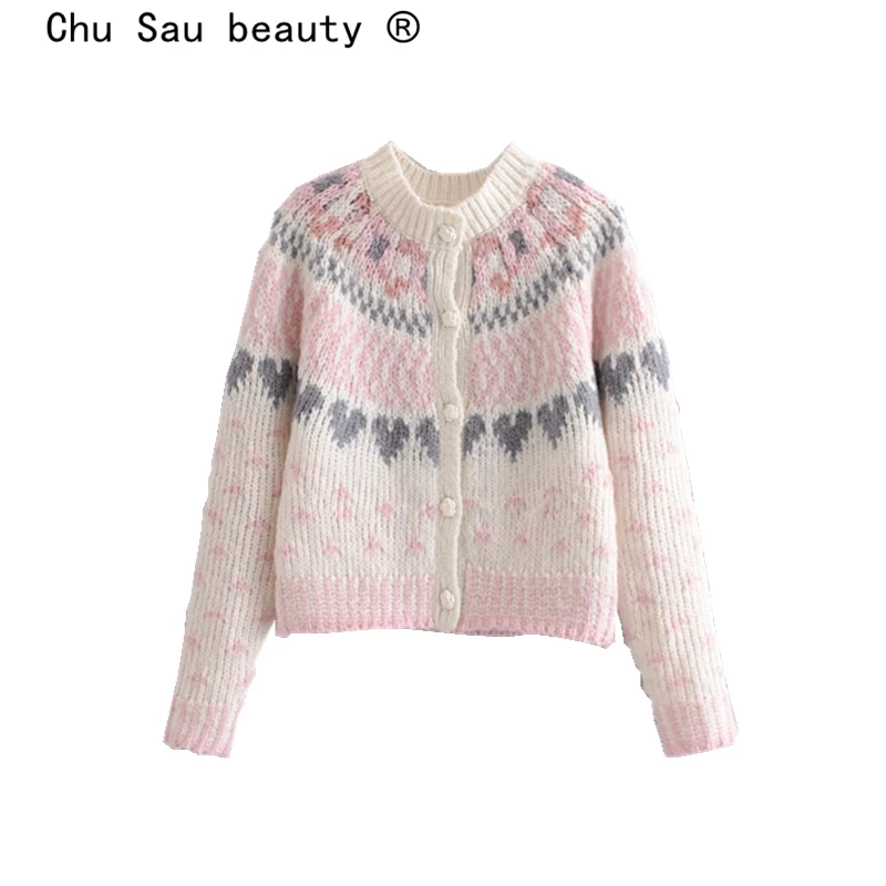 Chu Sau beauty, новая мода, стиль блогера, цветочные пуговицы, свитера для женщин, Осень-зима, шикарные, теплые, свободные, вязаные, кардиганы для женщин