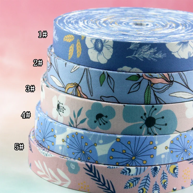 1 м ручная работа бант для волос с цветочным принтом хлопковая лента швейная