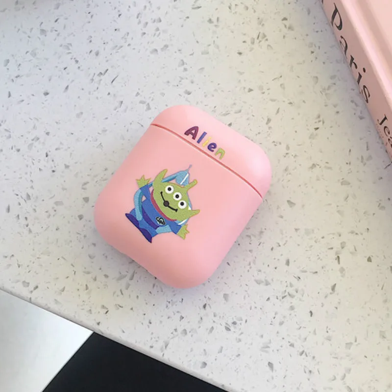 Приятный мягкий ТПУ силиконовый чехол для наушников для AirPods чехол История игрушек животное для Apple Airpods2 противоударный чехол для наушников Аксессуары - Цвет: Розовый