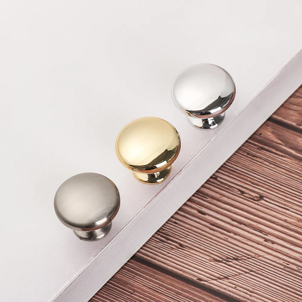 Round Alloy Cabinet Handles Knobs Kitchen Cupboard Door Wardrobe Pulls Drawer Furniture Hardware Fittings