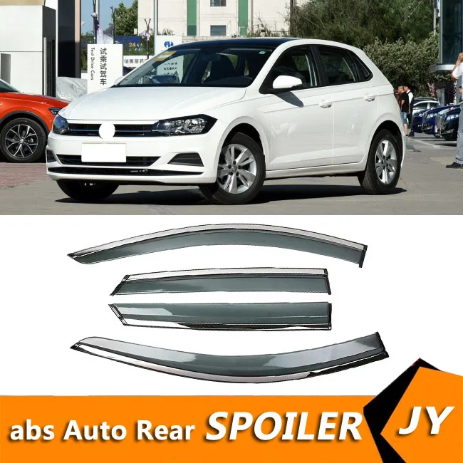 For Volkswagen Polo 2019 Window Visor Vent Shades Sun Rain Deflector Guard Auto Accessories 4PCS/SET | Автомобили и мотоциклы
