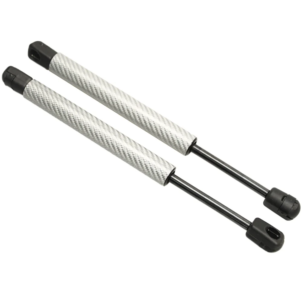 silver carbon fiber Для hyundai Santa Fe 2007-2012 крышка багажника из углеродного волокна газовые стойки амортизаторы Амортизатор опорный стержень рычаг подъемник поддерживает 450 мм - Цвет: silver carbon fiber