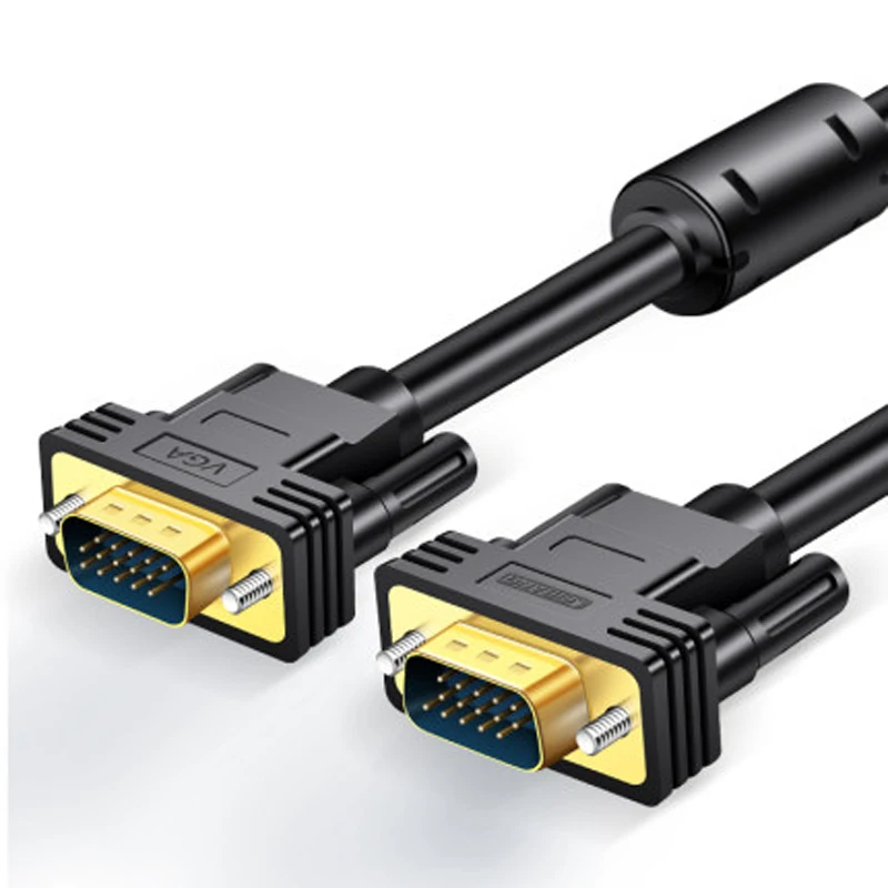 vga line desktop host computer connection cable tv screen and video