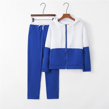 

Spring Autumn Two Piece Set Tracksuit Women Clothes Vetement Femme 2020 Chandal Mujer Fleece Hoodie Top and Pants Suit Sweatsuit