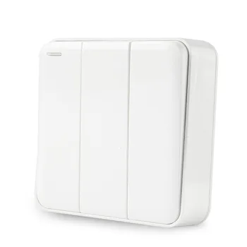 

Switch socket panel switch wall three open double control fluorescent light installation